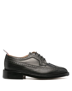 Туфли броги из зернистой кожи, черный Thom browne
