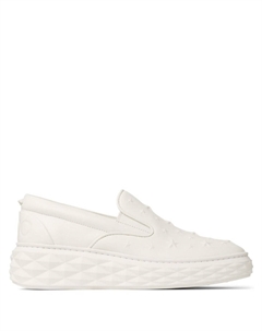 Кроссовки-слайсеры с бриллиантами, белый Jimmy choo