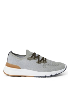 Кроссовки с логотипом, серый Brunello cucinelli