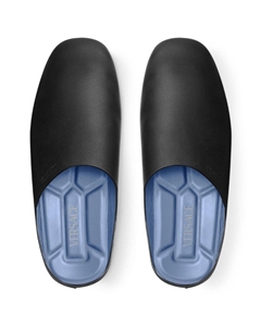 Слиперы с тисненым логотипом, черный Versace