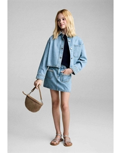 Юбка из денима BRUNA, синий Mango kids