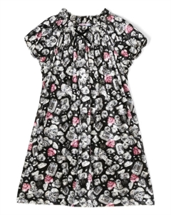 Платье с бантом и принтом, черный Chiara ferragni