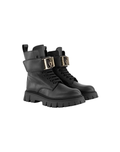 Ботильоны KIDS с логотипом на бляшке, черный Dsquared2