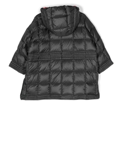 Стеганое пальто с нашивкой-логотипом, серый Moncler enfant