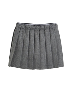 Kids плиссированная мини-юбка, серый Brunello cucinelli
