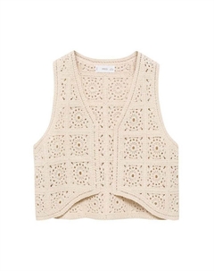 Топ без рукавов SIERRA, бежевый Mango kids