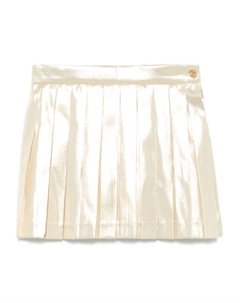 Плиссированная мини-юбка Kids, золотой Versace