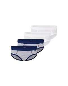 Трусы-брифы 4ER PACK, белый Schiesser