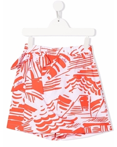 Шорты с геометричным принтом, белый Msgm kids