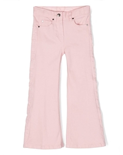 Расклешенные джинсы с логотипом, розовый Stella mccartney kids