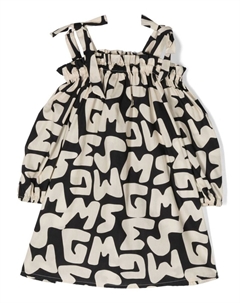 Платье с логотипом, серый Msgm kids