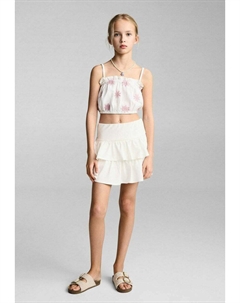 Мини-юбка SINDY, слоновая кость Mango kids