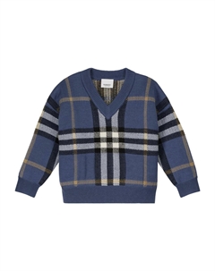 Детский свитер, синий Burberry