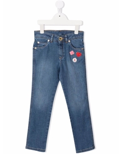 Джинсы с нашивками, синий Lanvin enfant