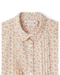 Блузка с цветочным принтом, нейтральный цвет Bonpoint