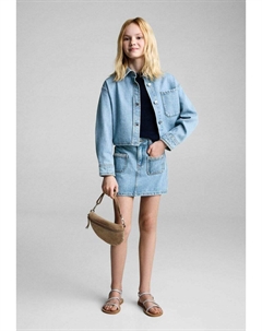 Джинсовая куртка, синий Mango kids