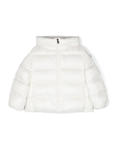 Пуховик с нашивкой-логотипом, белый Moncler enfant