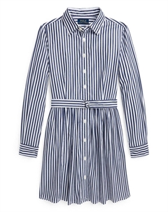 Полосатое платье-рубашка, синий Ralph lauren