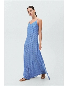 Длинное платье PHIPHI, флуоресцентный синий Mango kids