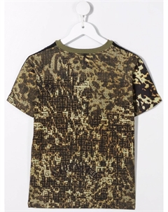 Футболка с камуфляжным принтом и логотипом 4G Kids, зеленый Givenchy
