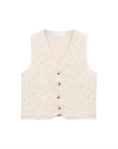 Топ без рукавов JULES, песочный Mango kids