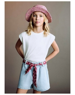 Джинсовые шорты, светло-голубой Mango kids