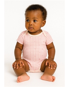 Боди 2 PACK SHORT SLEEVE, цвет Light Pink Off White Minoti