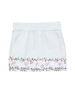 Юбка с цветочным принтом и узором Eyelike, синий Chiara ferragni