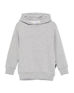 Kids худи с тисненым логотипом, серый Aspesi