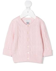 Кашемировый кардиган фактурной вязки, розовый Ralph lauren