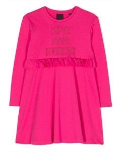Платье из джерси с логотипом Kids, розовый Givenchy