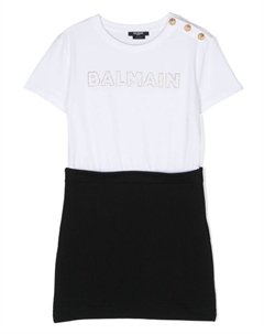Платье с логотипом Kids, белый Balmain