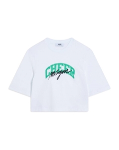Футболка поддержки, белый Msgm kids