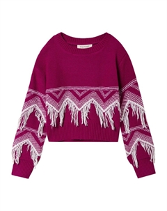 Kids джемпер с бахромой, розовый Twinset