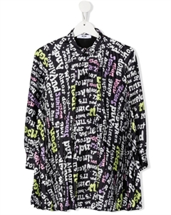 Платье с графичным принтом, черный Msgm kids