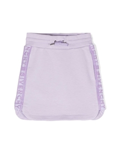 Kids юбка мини с вышитым логотипом, фиолетовый Givenchy