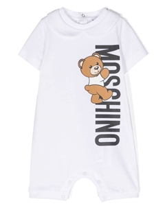 Ромпер Teddy Bear с логотипом, белый Moschino kids
