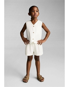 Топ без рукавов CHARLES, белый Mango kids