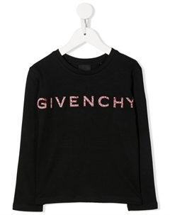 Футболка с длинными рукавами и логотипом Kids, черный Givenchy