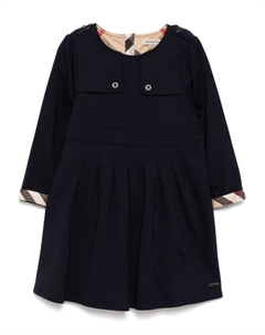 Kids платье с круглым вырезом, синий Burberry