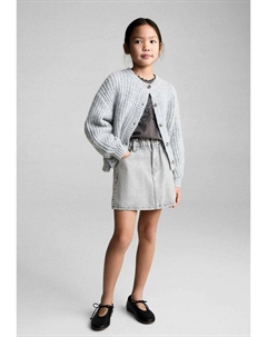Юбка из денима, цвет Grey Denim Mango kids