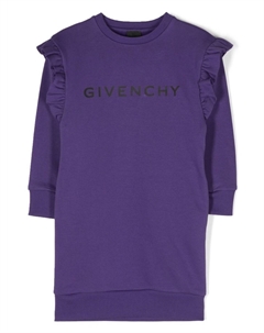 Kids платье-толстовка с логотипом, фиолетовый Givenchy