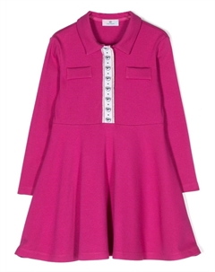 Платье с длинными рукавами и логотипом, фиолетовый Chiara ferragni