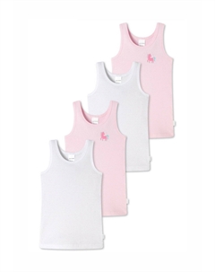 Нижняя рубашка 4ER PACK, цвет Weiß Hellrosa Schiesser