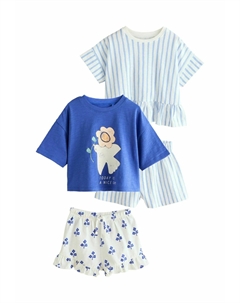 Футболка с принтом SET 2 PACK, синий Next