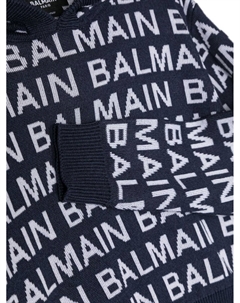 Свитер с логотипом Kids, синий Balmain