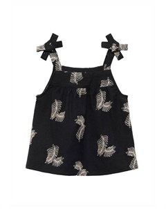 Топ EMBROIDERED DETAILS, черный Mango kids