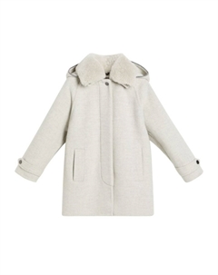 Kids парка с капюшоном, серый Brunello cucinelli