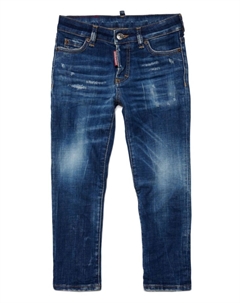Прямые джинсы с логотипом, синий Dsquared2