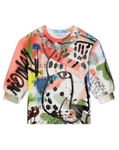 Футболка с принтом граффити Kids, белый Dolce&gabbana